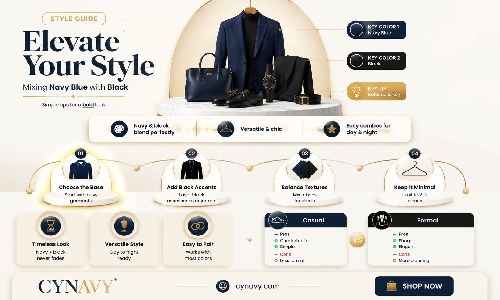 can i mix navy blue with black