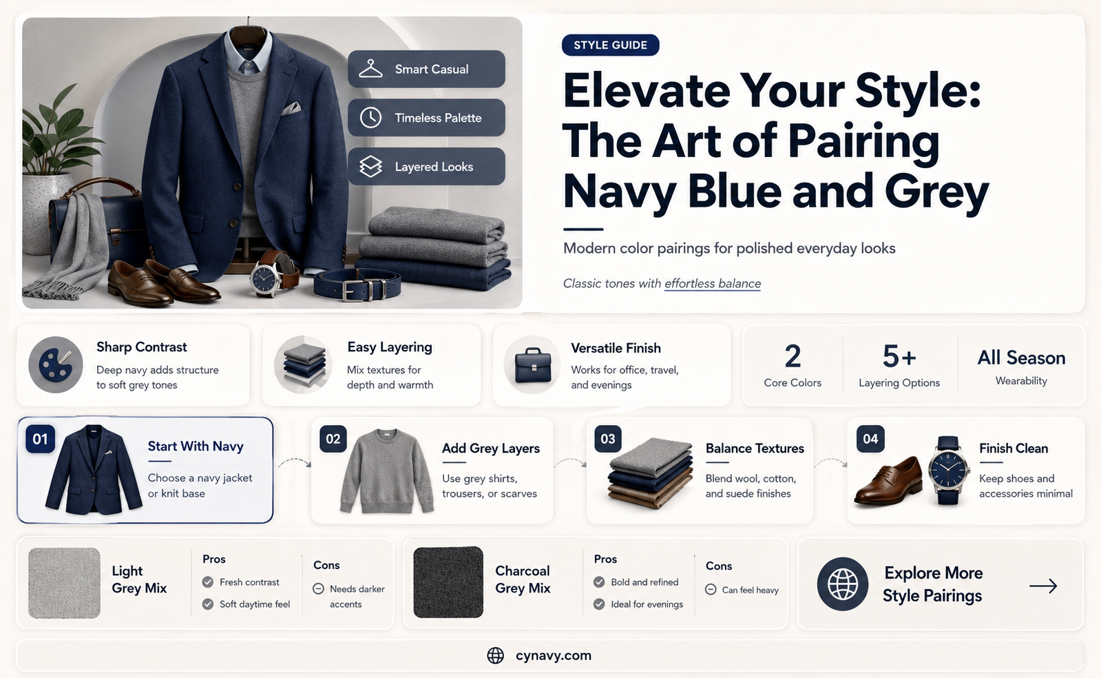 can you pair navy blue and grey