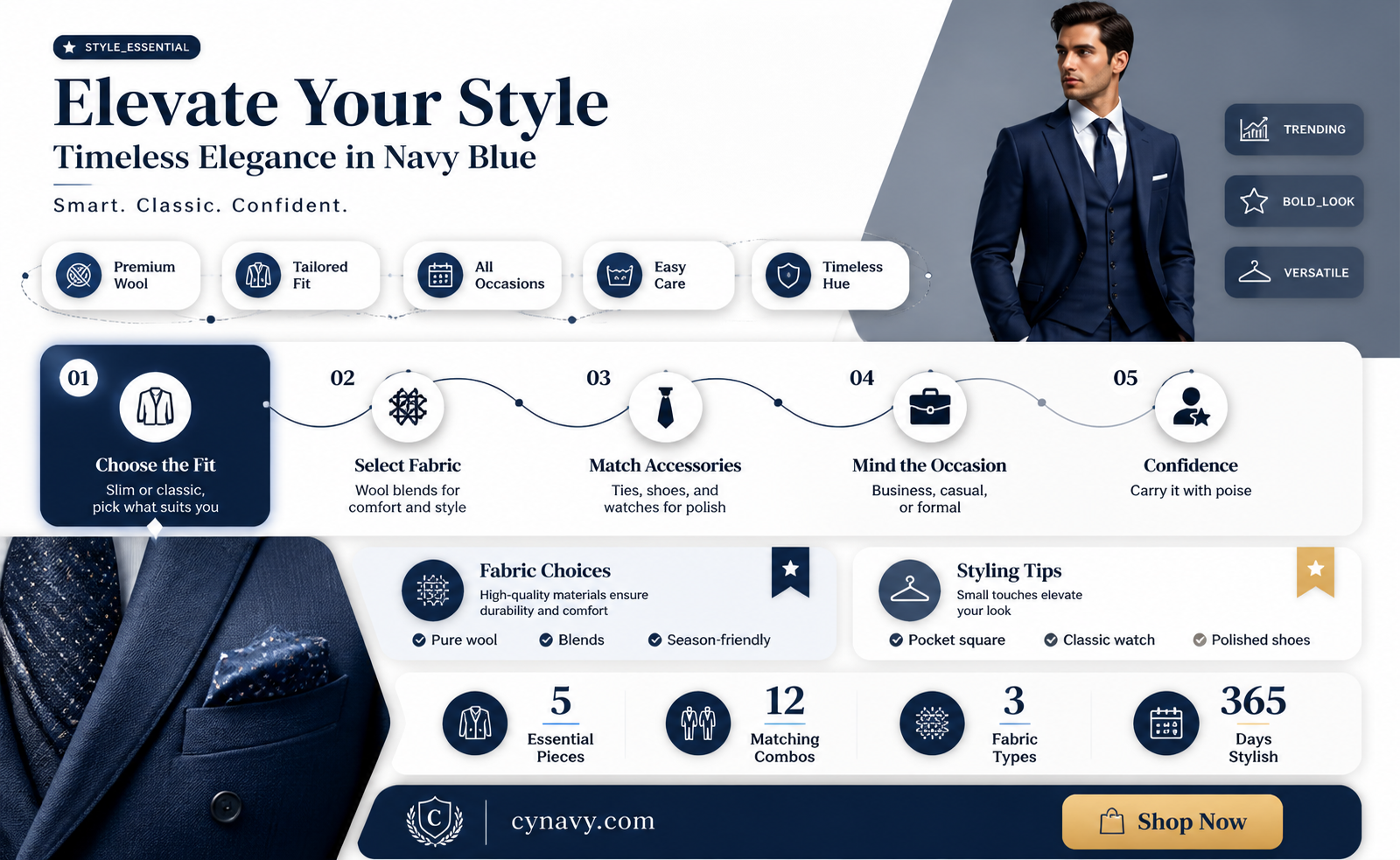 are navy blue suits formal