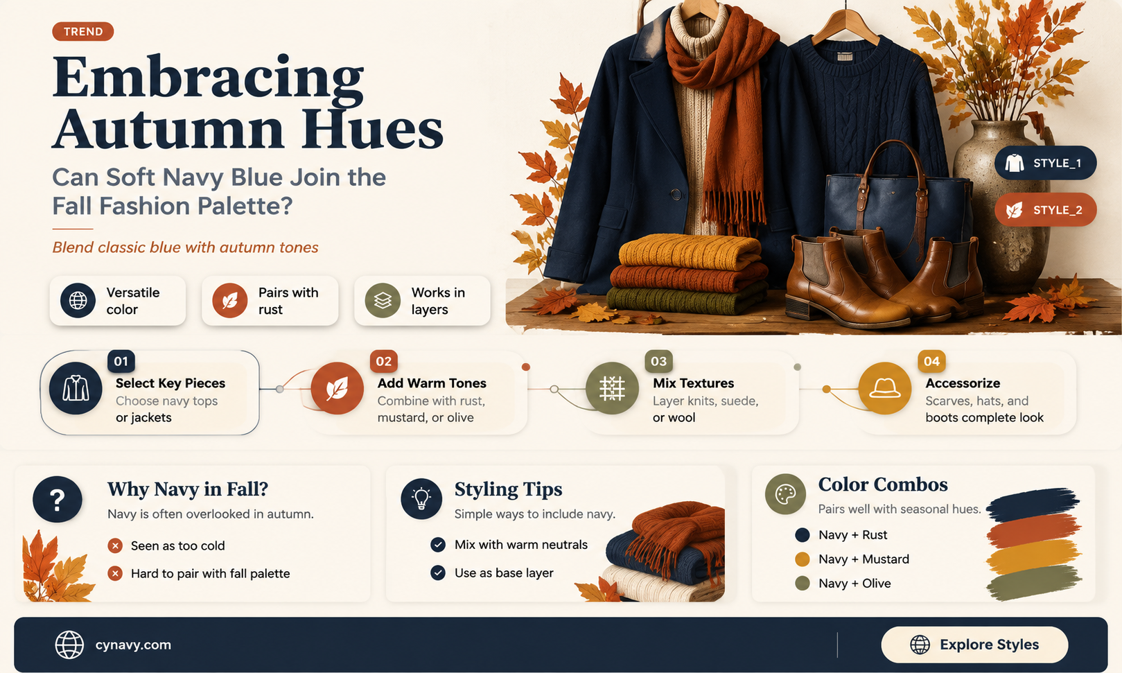 can soft autumn wear navy blue
