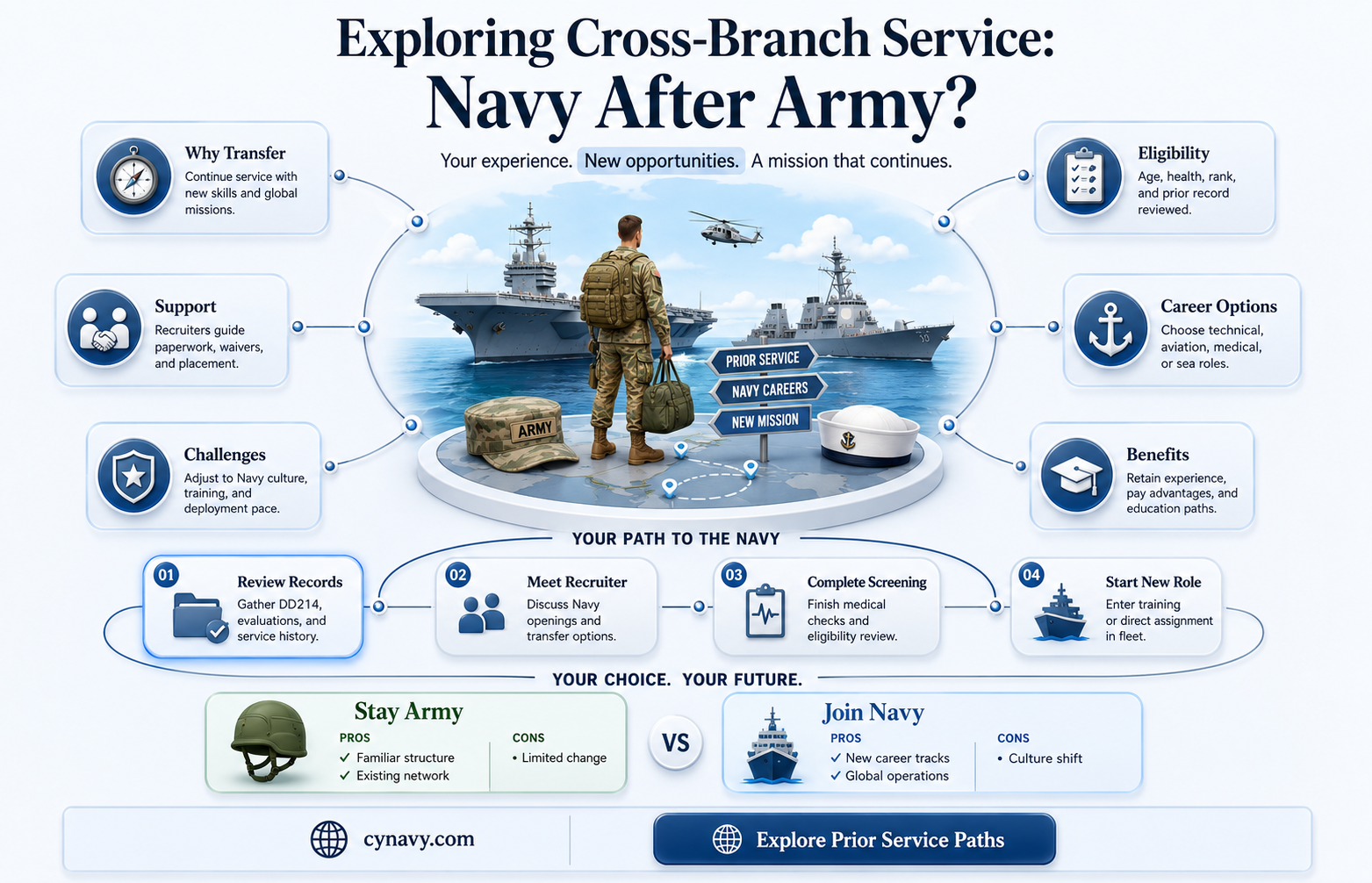 can you join the navy after the army
