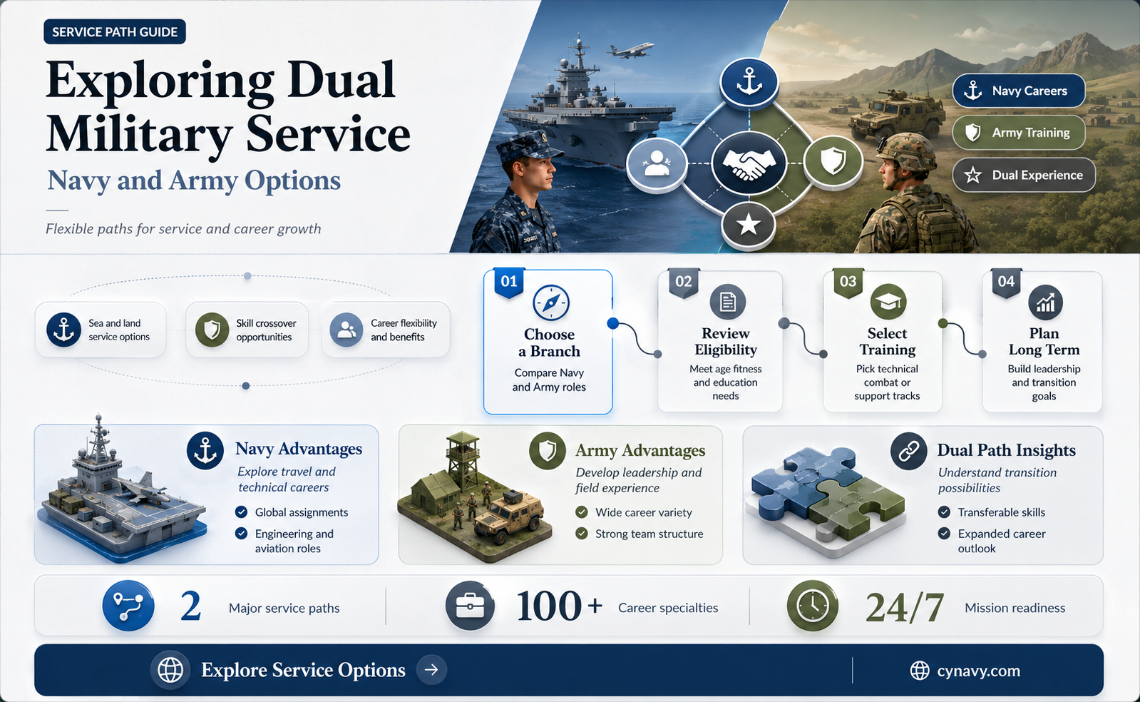 can you join both the navy and the army