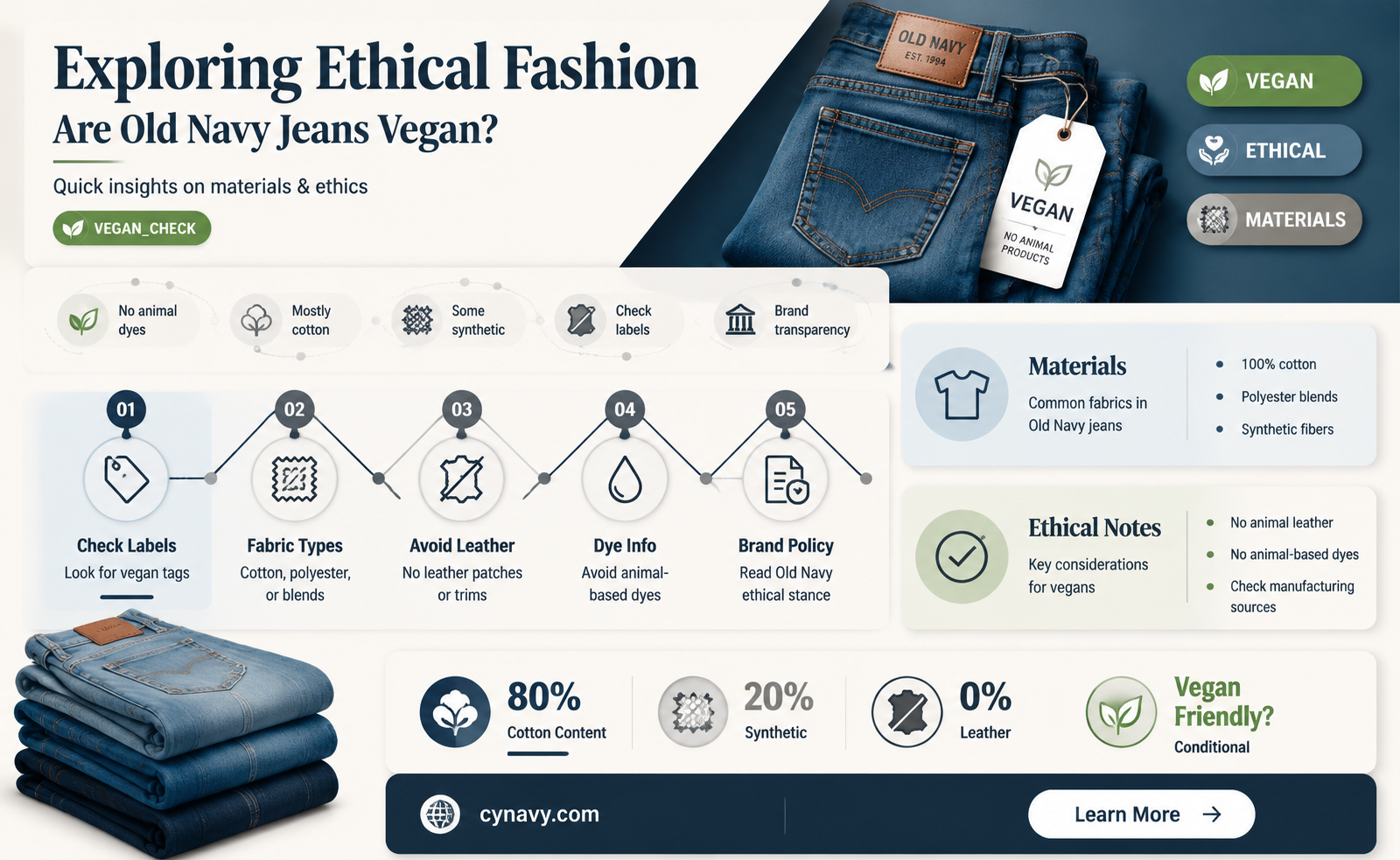 are old navy jeans vegan