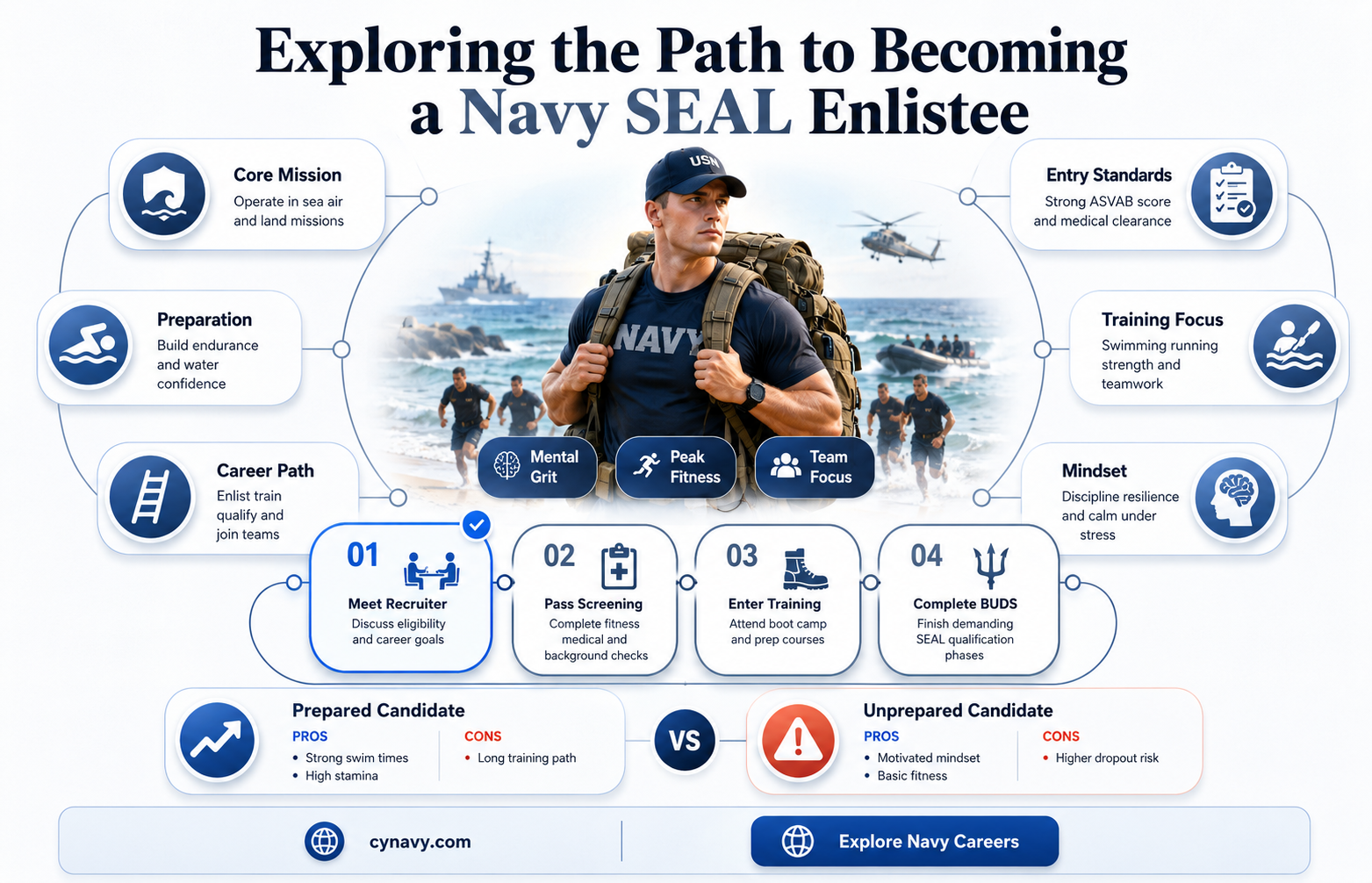 can you go into the navy seals as a enlist