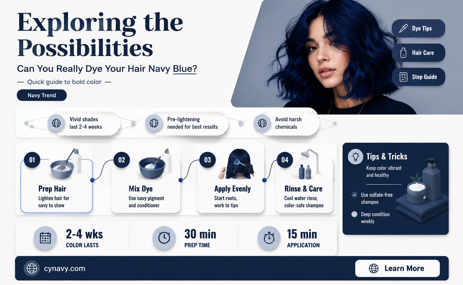 can navy color hair