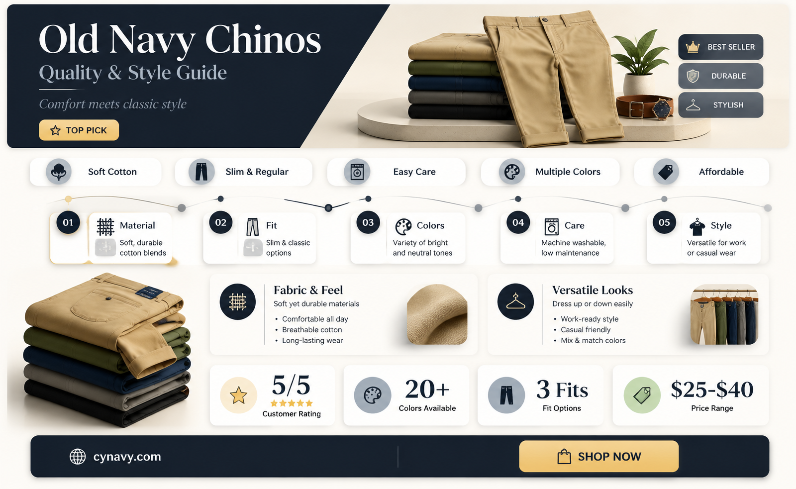 are old navy chinos good