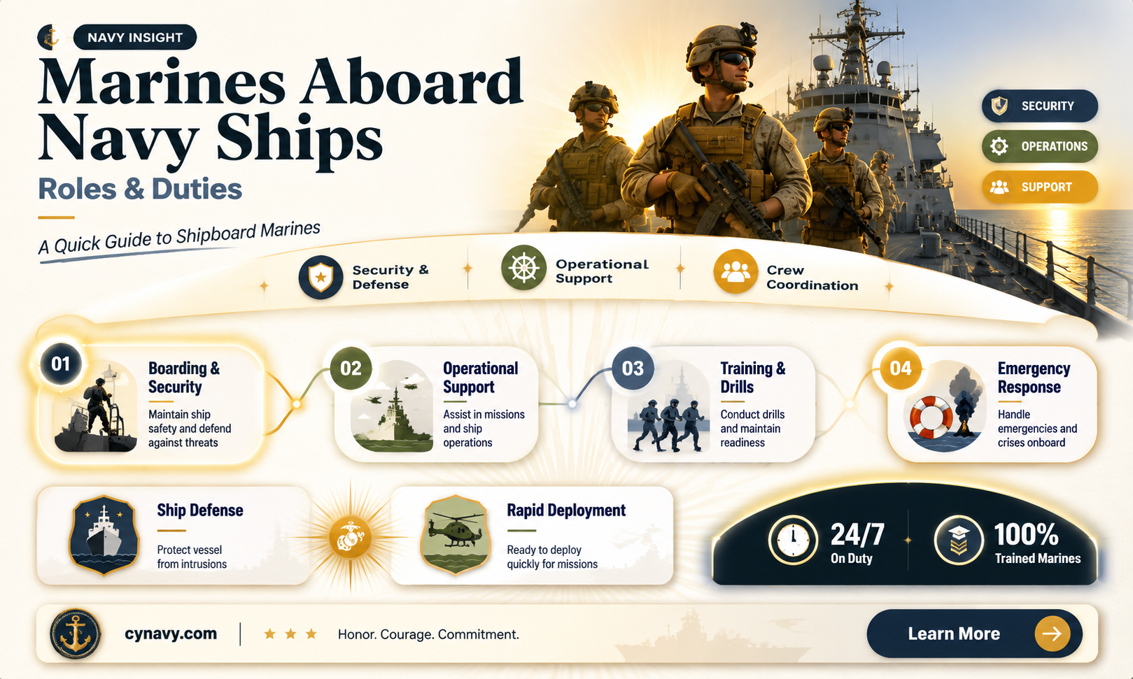 are there marines on all navy ships