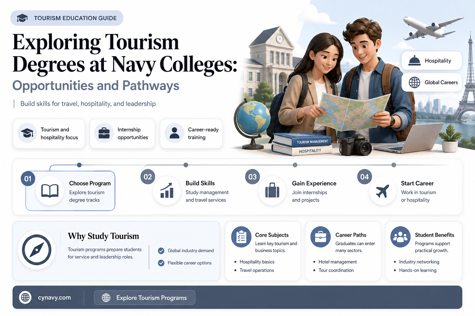 can you get a tourism degree in navy college