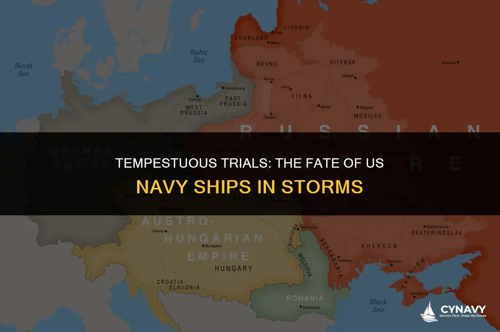 has a us navy ship ever sunk in a storm