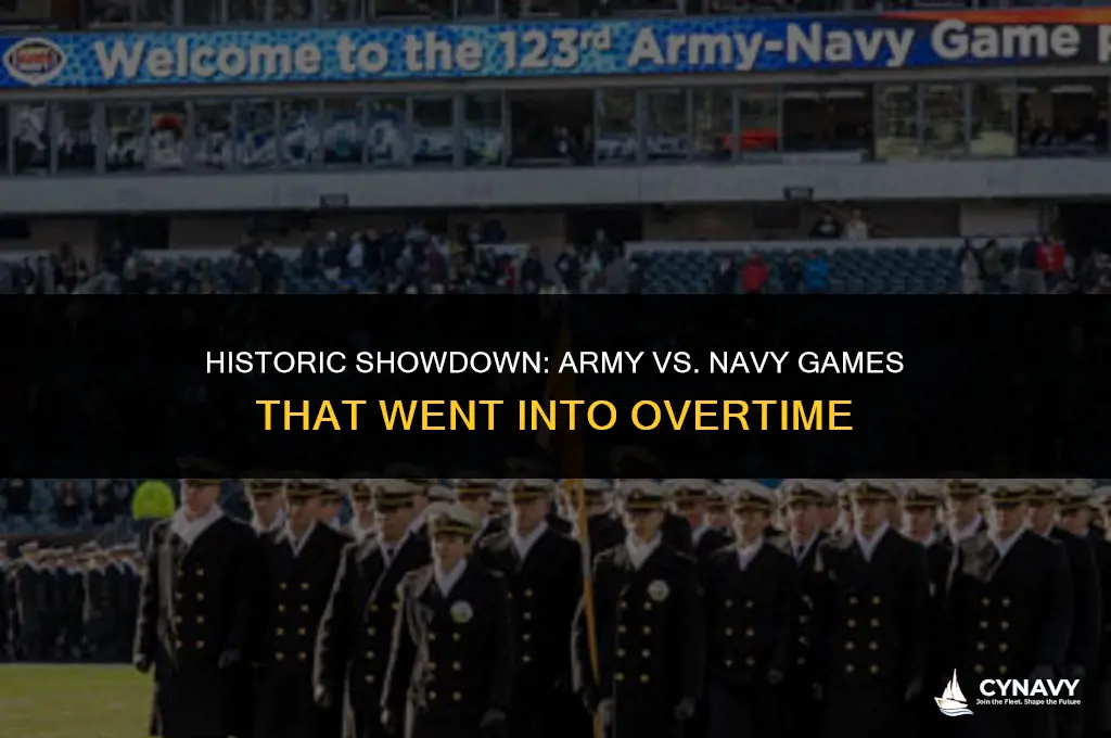 has army navy ever gone into overtime