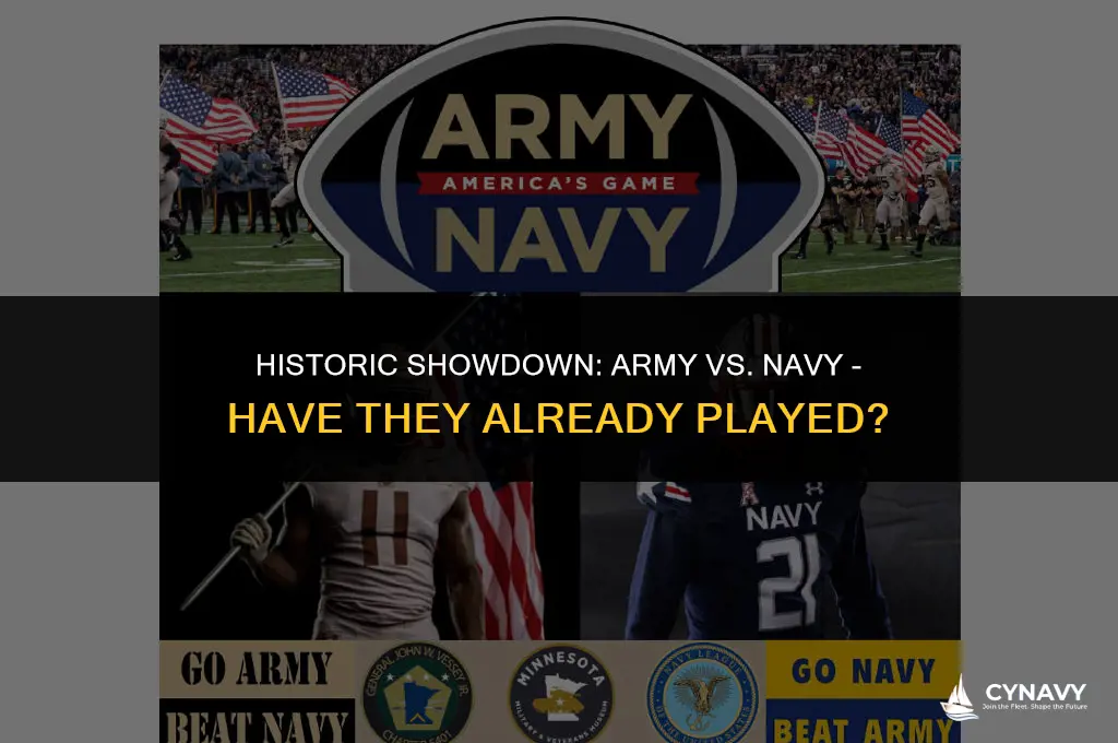 have army and navy already played