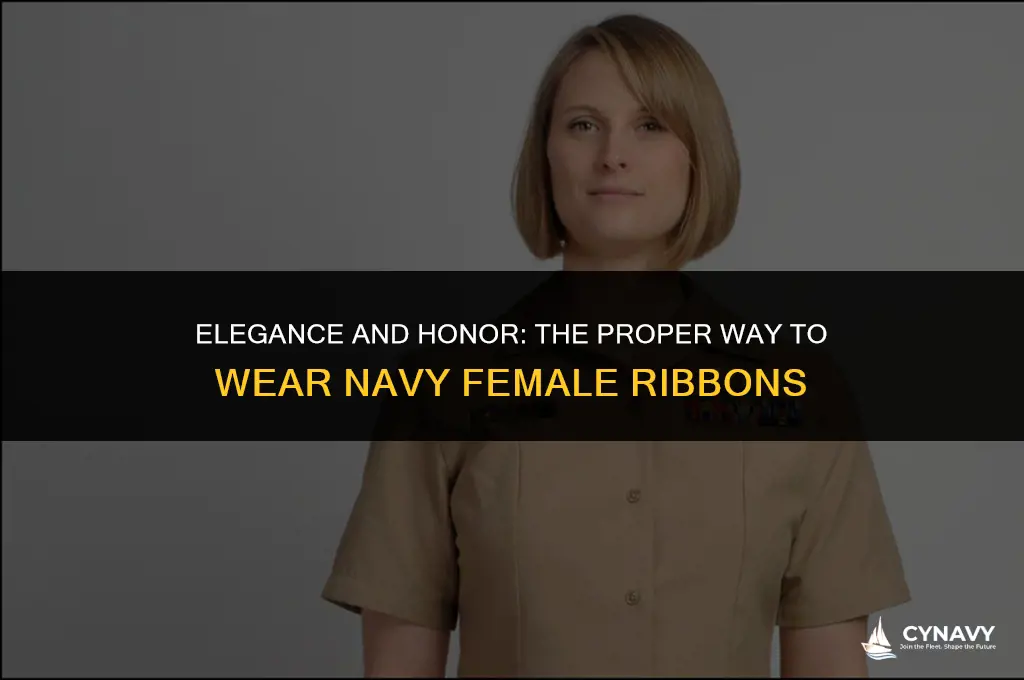 how are navy female ribbons wear