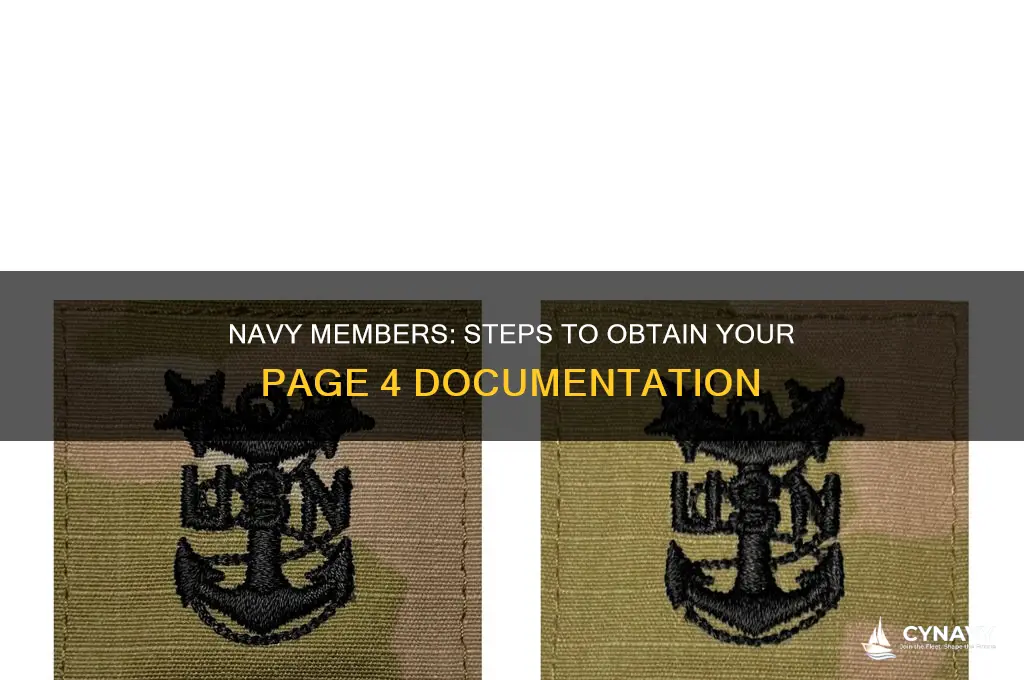 how can a navy member get page 4