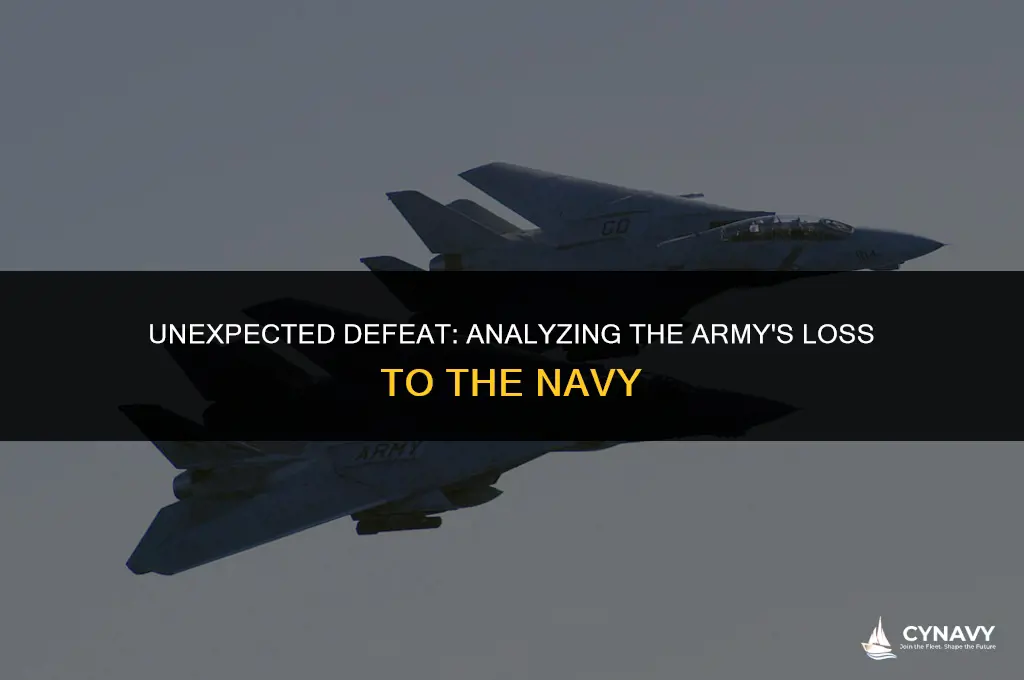 how did army lose to navy