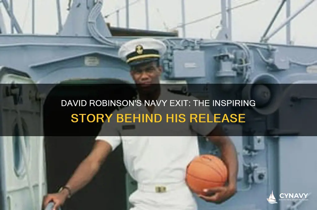 how did david robinson get out of the navy