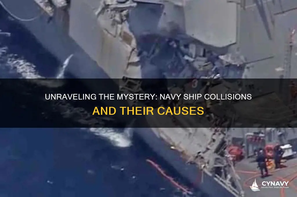 how did the navy ships getting crashed
