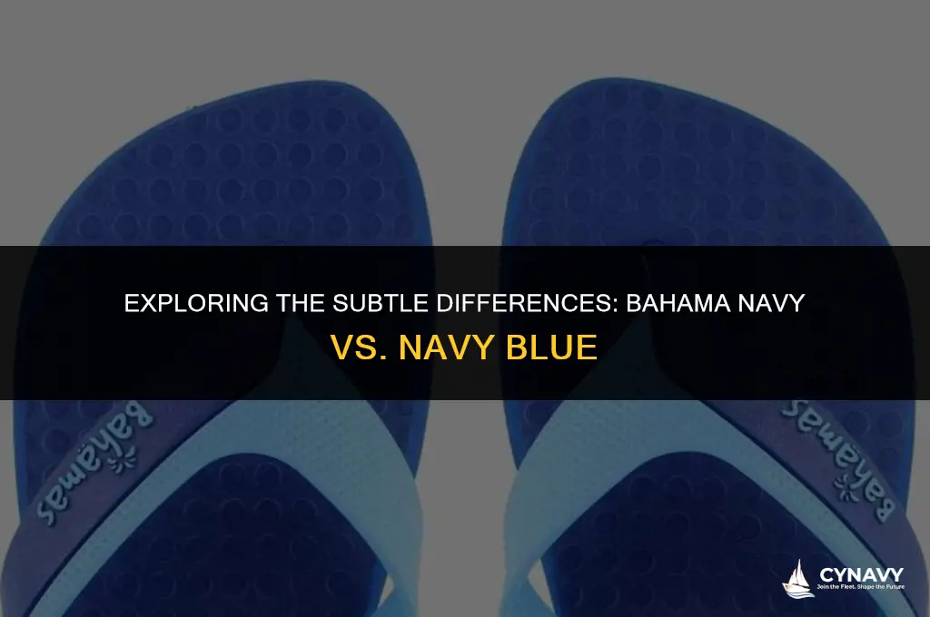 how different in color is bahama navy to navy blue