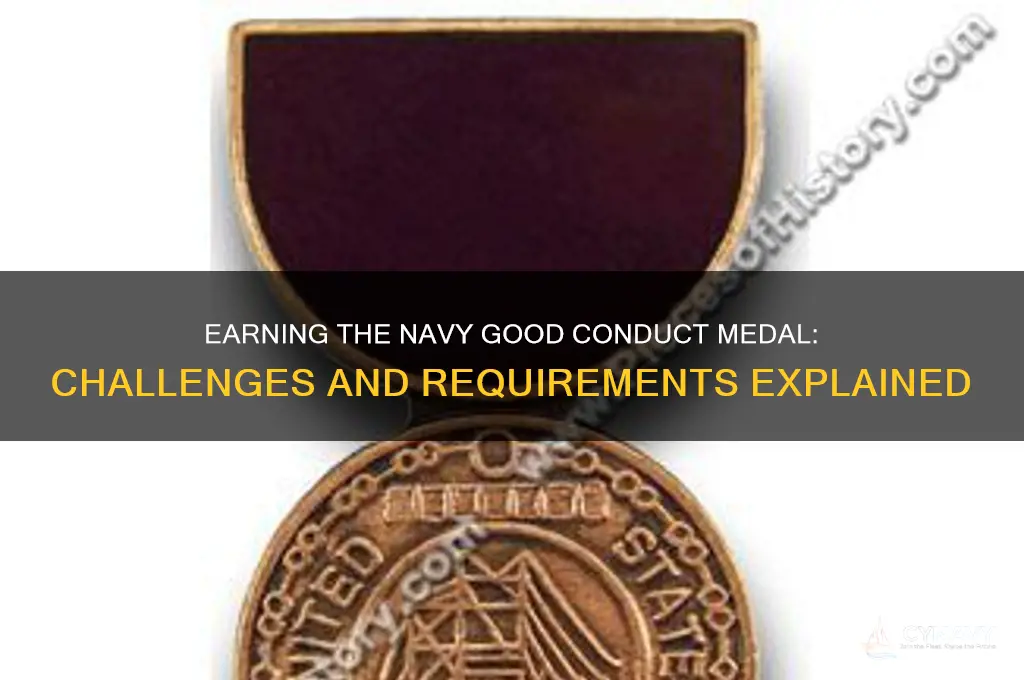 how difficult is getting a navy good conduct medal