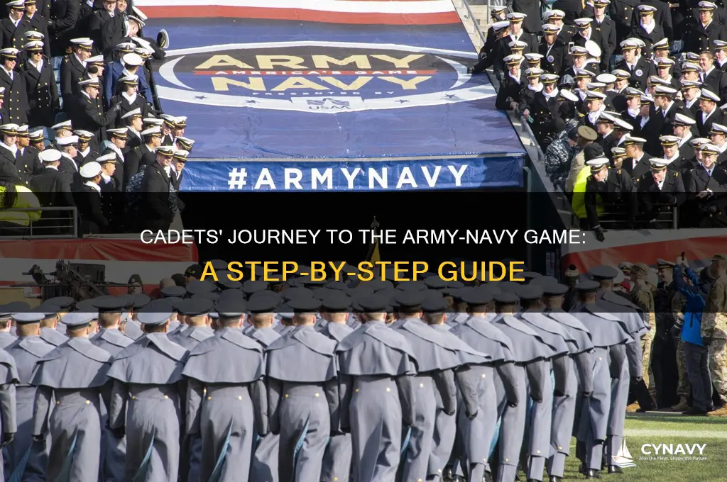 how do cadets get to army navy game