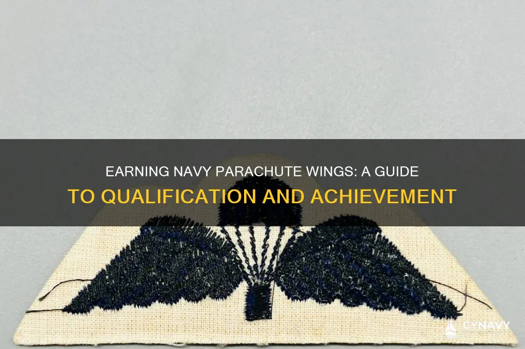 how do get awarded navy parachute wings