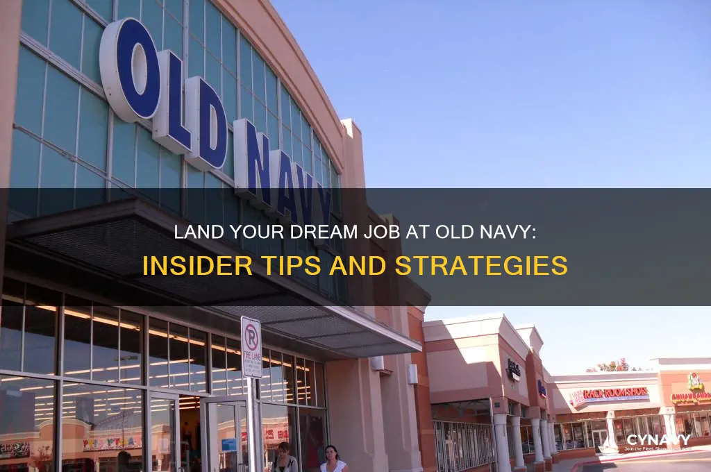 how do i get a job at old navy