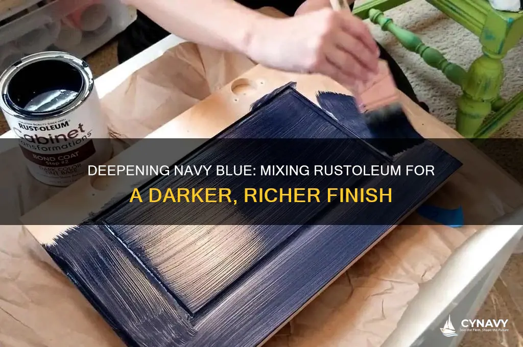 how do i mix navy blue rustoleum to get darker