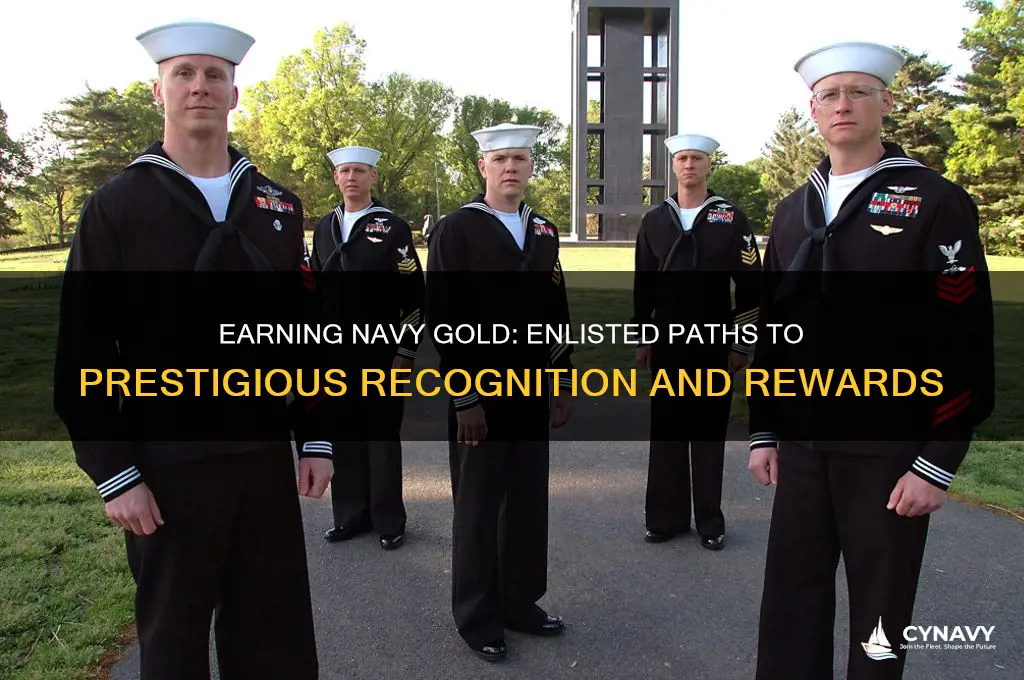 how do navy enlisted get gold