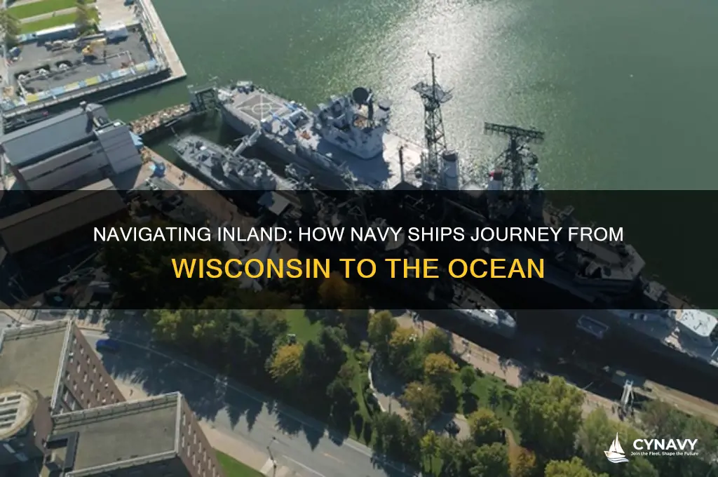 how do navy ships get from wisconsin to the ocean