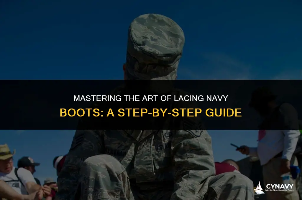 how do the laces go on navy boots