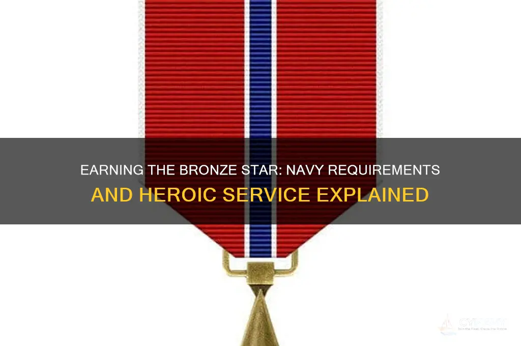 how do you get a bronze star in the navy