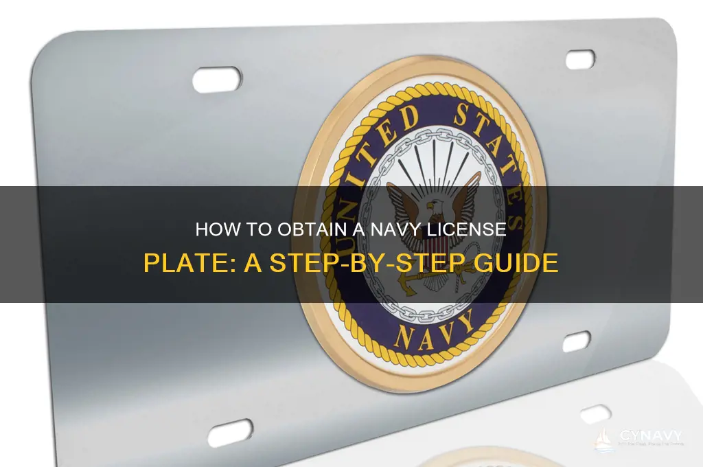 how do you get navy license plate