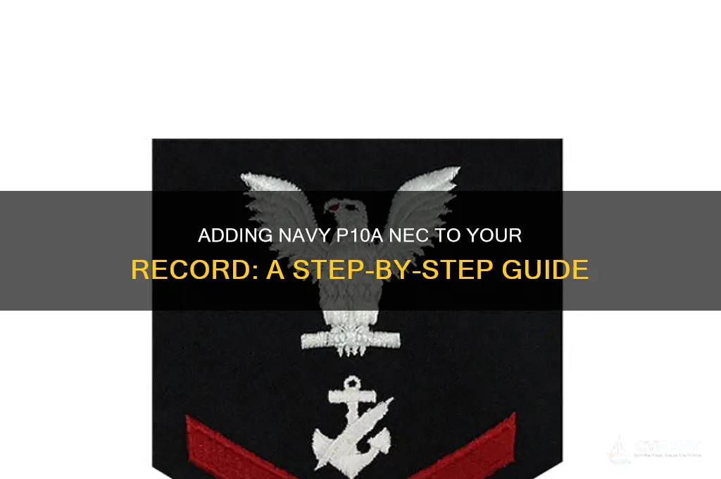 how do you get navy p10a nec onto your record