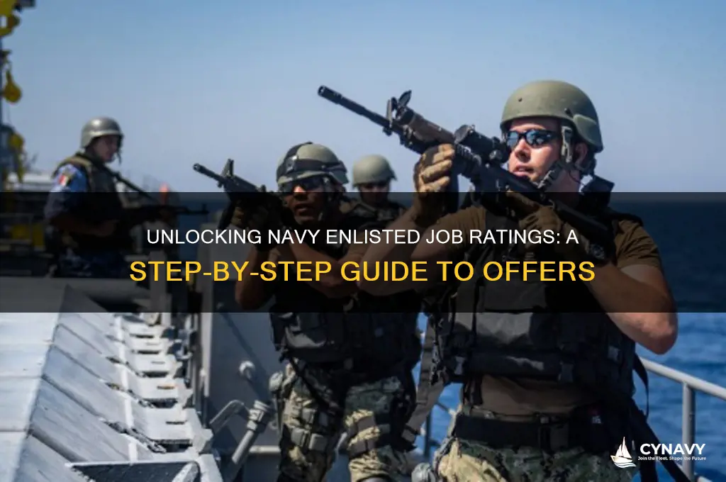 how do you get offered enlisted job rating in navy