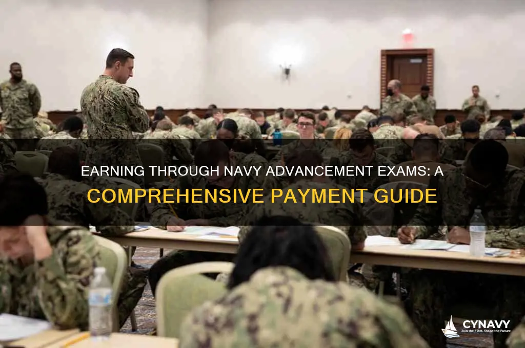 how do you get paid on navy advacement exam
