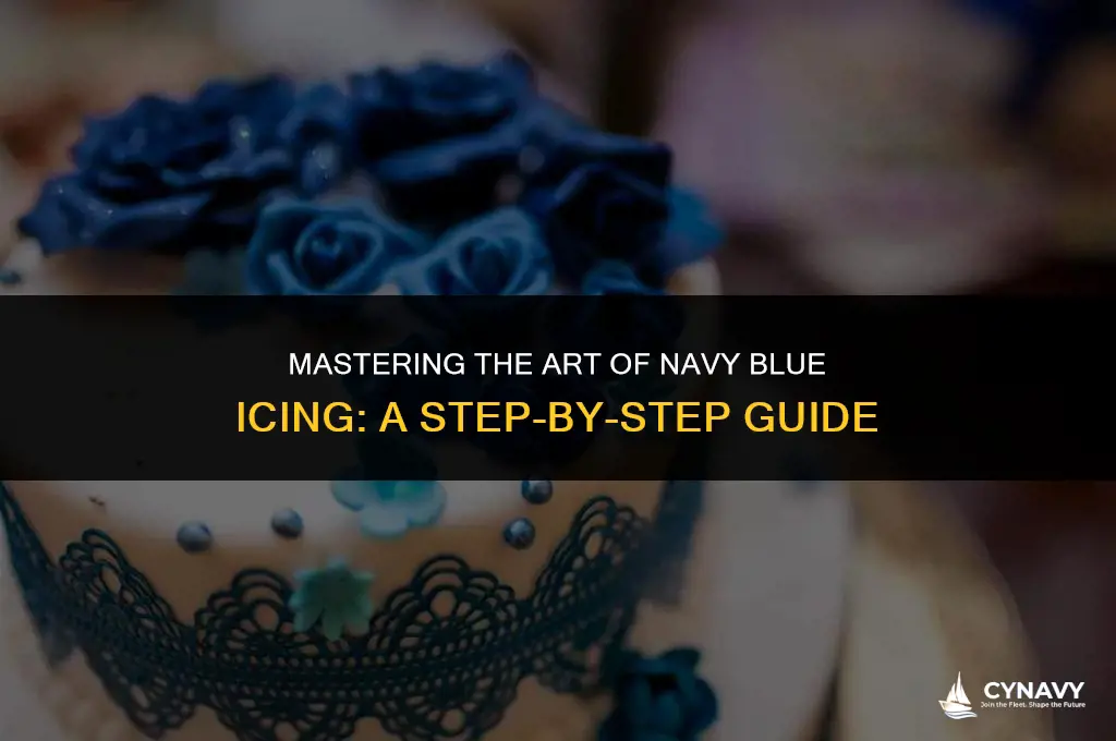 how do you make navy blue icing