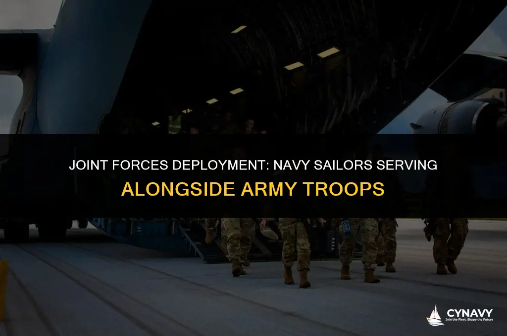 how does a navy sailor deploy with the army
