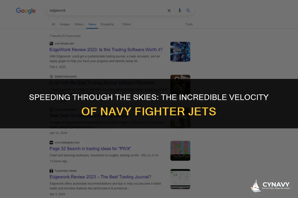how fast do navy fighter jets go