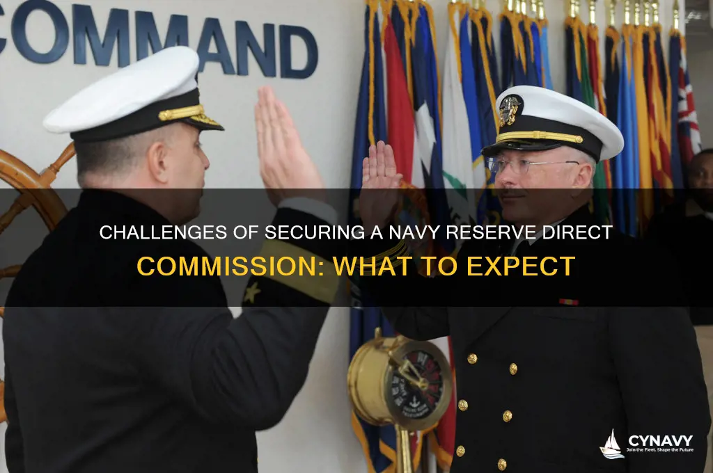 how hard get navy reserve direct comission