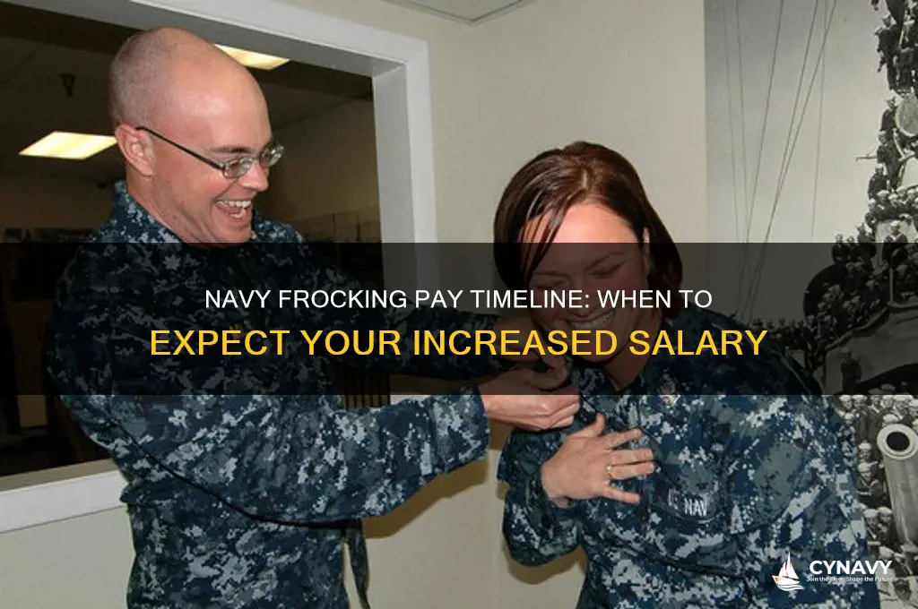 how long after beinf frocked do you get paid navy