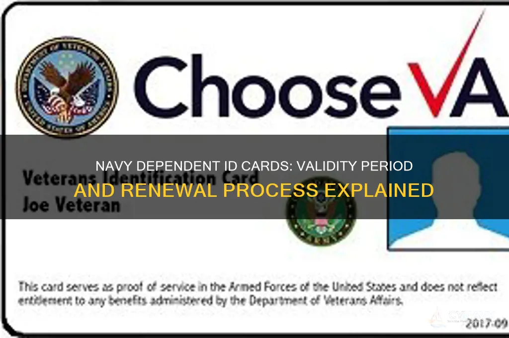 how long do navy dependents get id cards