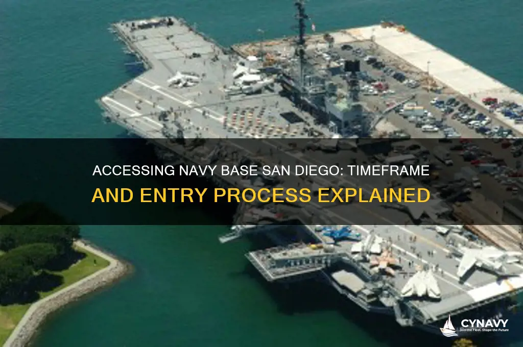 how long to get into navy base san diego