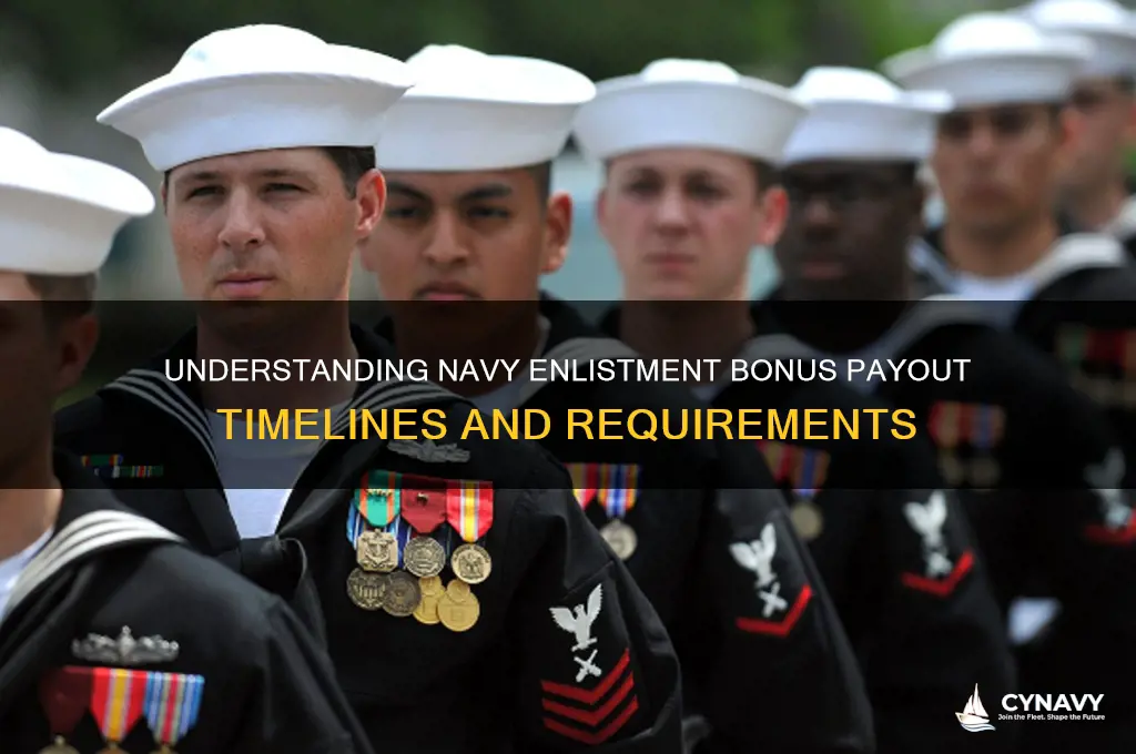 how long to get navy enlistment bonus