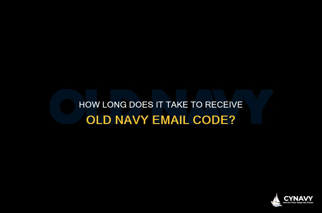 how long to get old navy email code