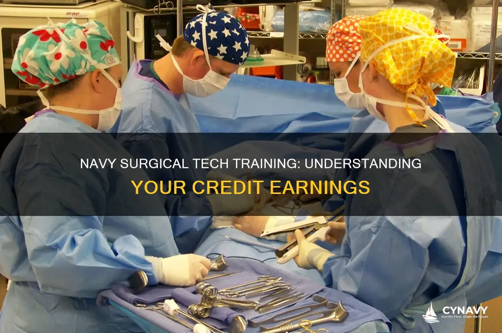 how many credits do you get from navy surgical tech