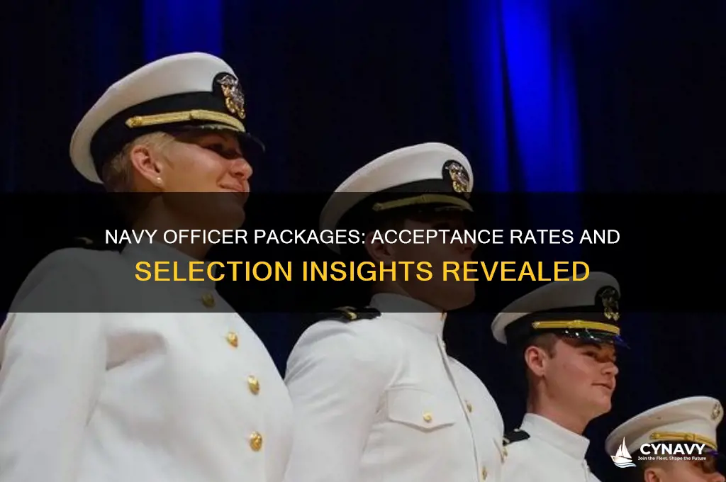 how many navy officer packages get accepted