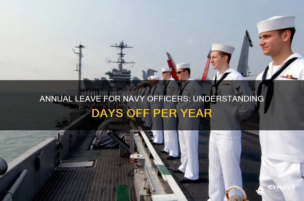 how manyd ays off do navy officers get a year
