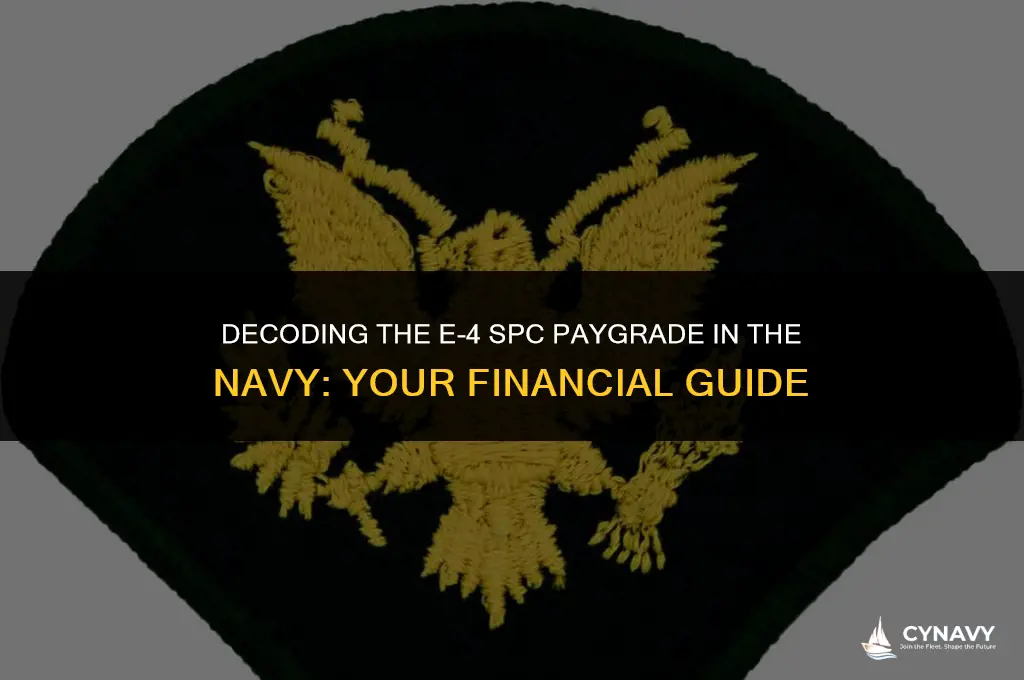 how much advanced paygrade of e-4 spc pays in navy