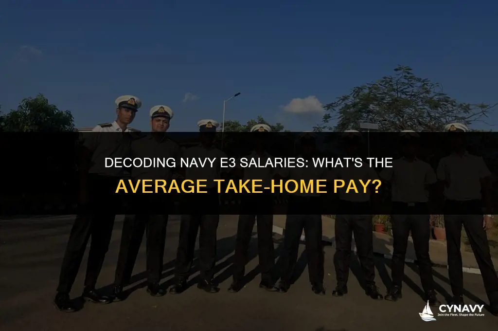 how much average does an e3 make in the navy