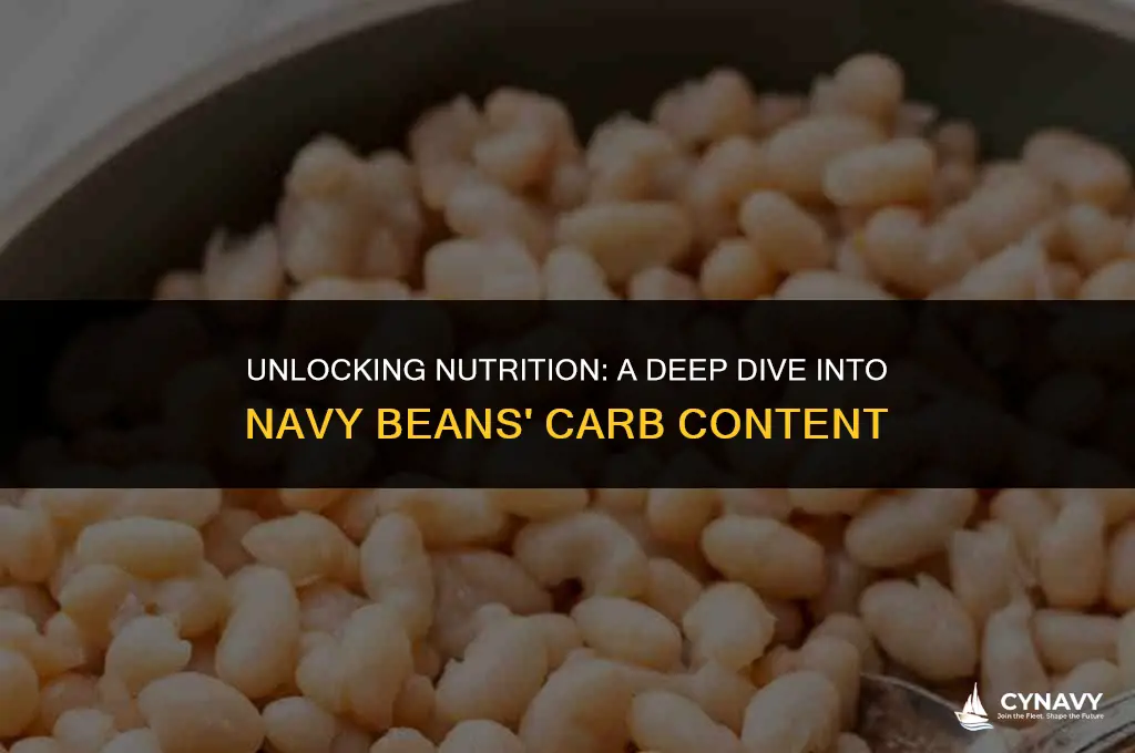 how much carbs in a cu pof navy beans