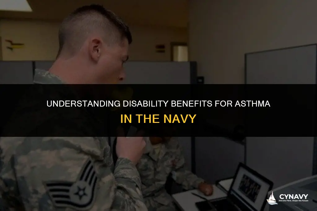 how much disability do you get for asthma navy